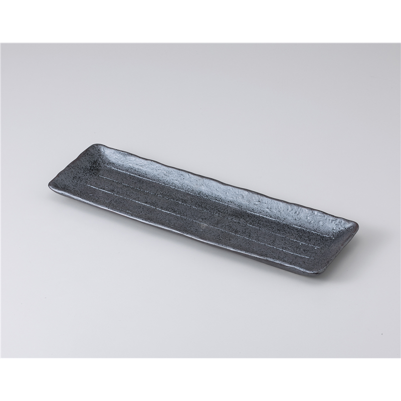 古林陶器 さんま皿 黒結晶さんま皿 1015540333 1個（ご注文単位1個）【直送品】