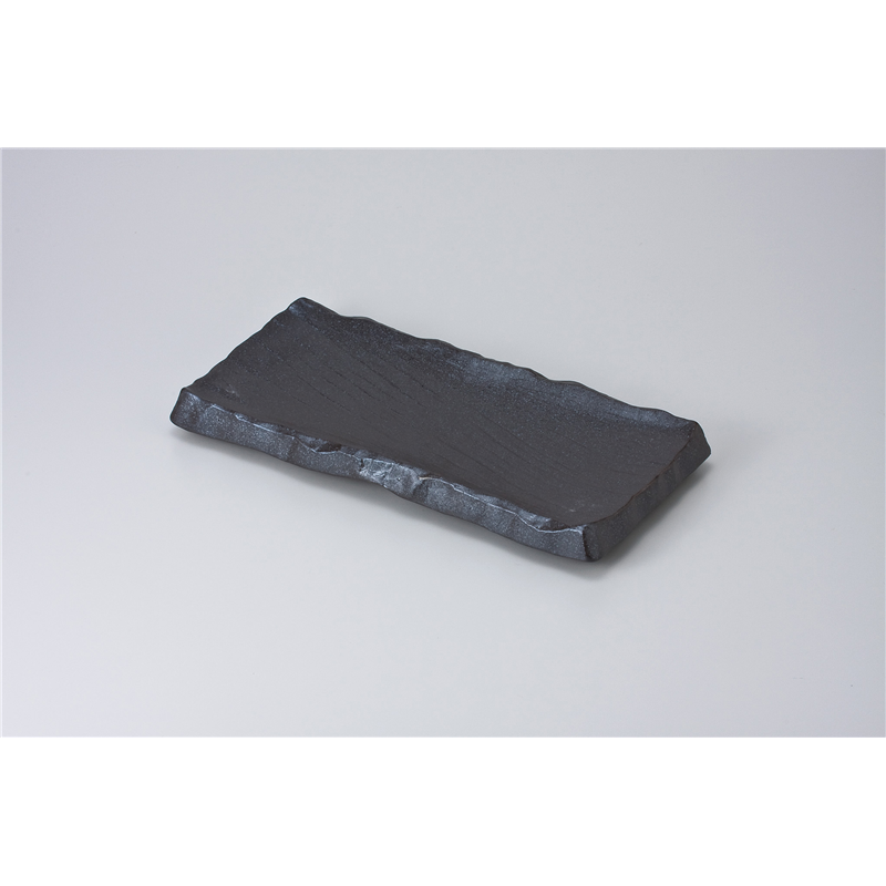 古林陶器 さんま皿 備前黒荒彫まな板皿 615050251 1個（ご注文単位1個）【直送品】