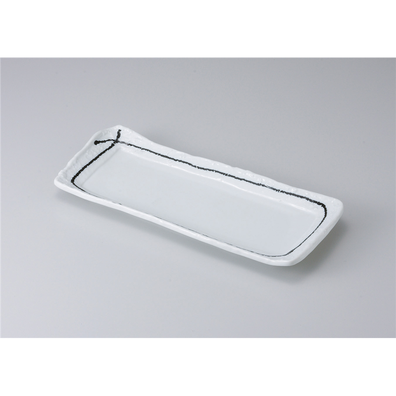 古林陶器 さんま皿 黒結び石目焼物皿 514130251 1個（ご注文単位1個）【直送品】