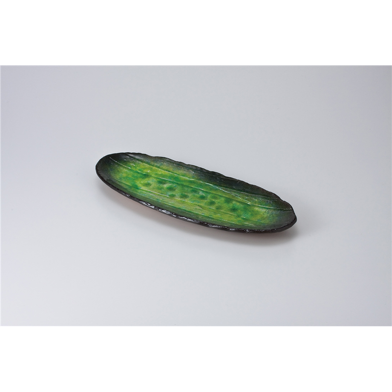 古林陶器 さんま皿 藍染ヒワ楕円長皿 614720301 1個（ご注文単位1個）【直送品】