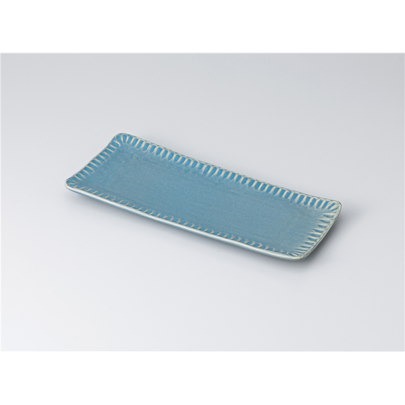 古林陶器 さんま皿 MINOソギサンマ皿 ブルー 1315040201 1個（ご注文単位1個）【直送品】