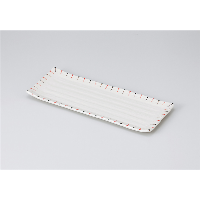 古林陶器 さんま皿 二色十草 さんま皿 915340278 1個（ご注文単位1個）【直送品】