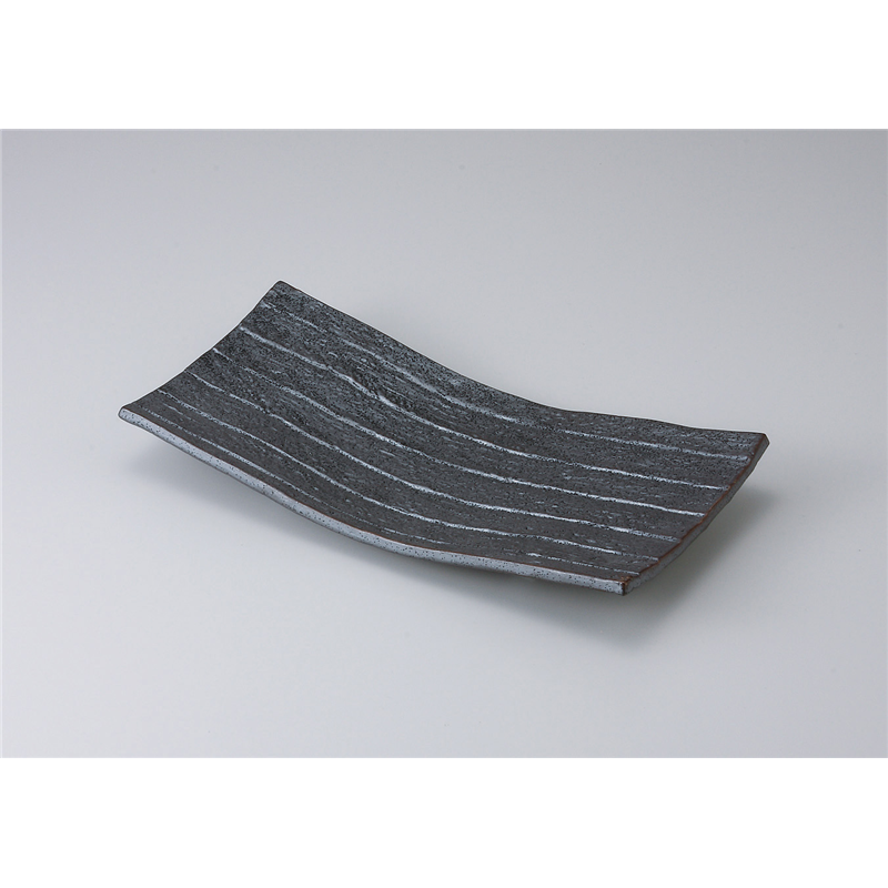 古林陶器 ほっけ皿 黒四ツ足まな板皿 514840115 1個（ご注文単位1個）【直送品】