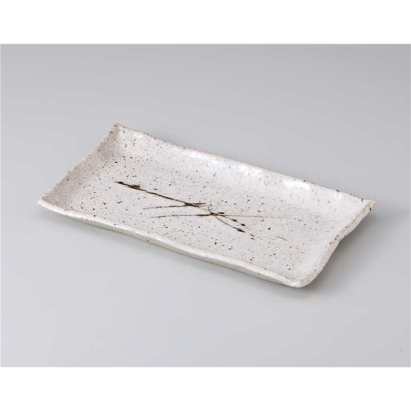 古林陶器 ほっけ皿 乱刷毛 長角大皿 1015840163 1個（ご注文単位1個）【直送品】