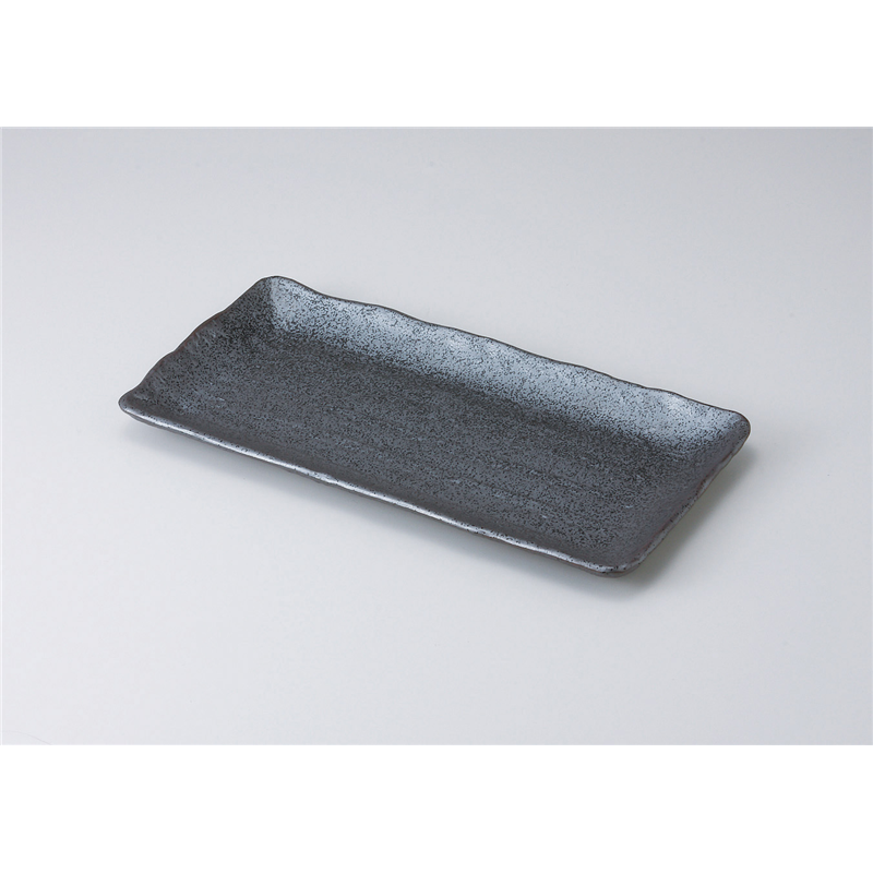 古林陶器 ほっけ皿 油滴天目長角ホッケ皿 514940115 1個（ご注文単位1個）【直送品】