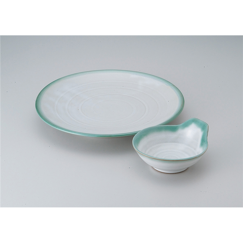 古林陶器 天皿呑水付 新ひわ流し8.0天皿 515050625 1個（ご注文単位1個）【直送品】