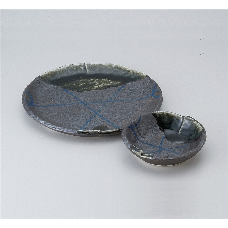 古林陶器 天皿呑水付 南蛮乱十草7.0皿 515240378 1個（ご注文単位1個）【直送品】