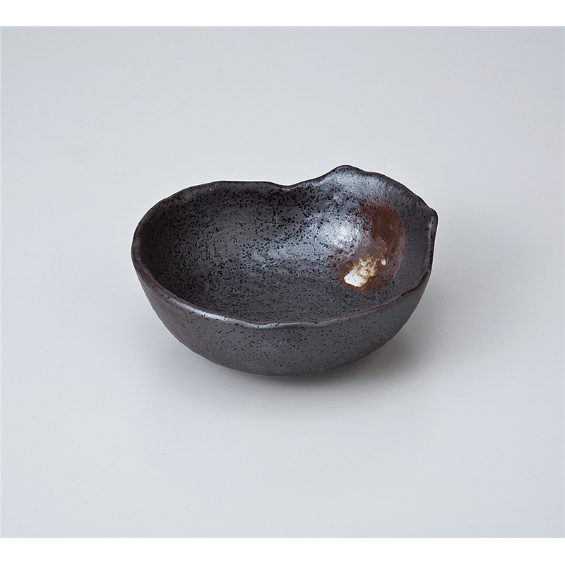 古林陶器 呑水 黒白吹厚口呑水 714730270 1個（ご注文単位1個）【直送品】