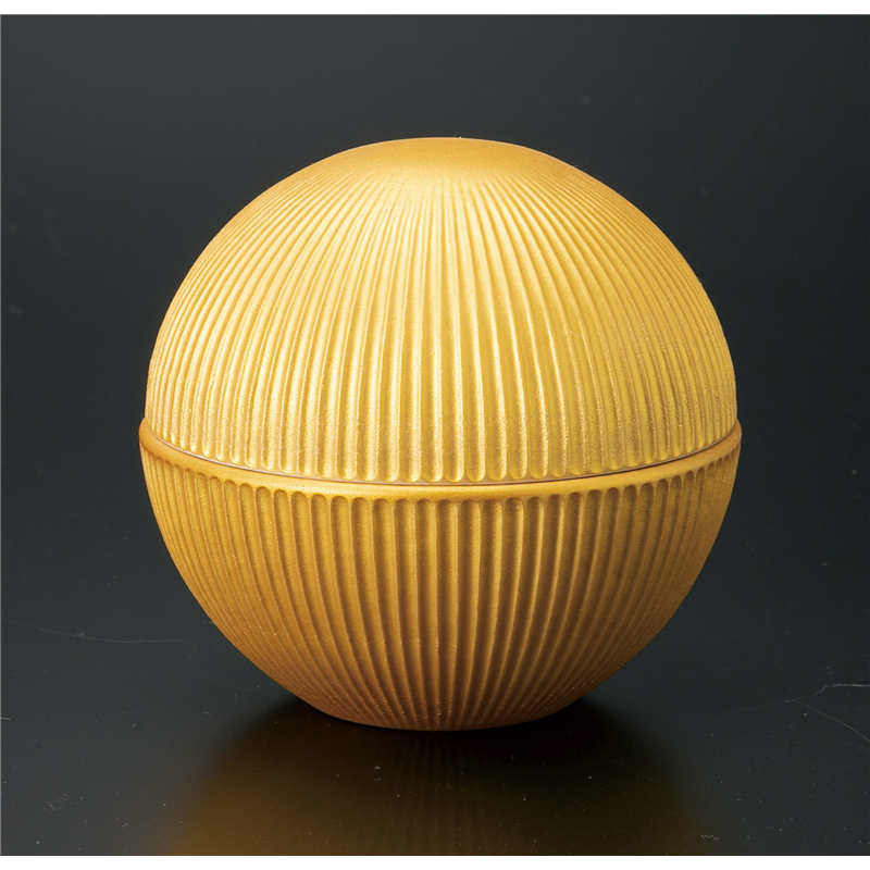 古林陶器 蓋物特選 ゴールドしのぎ丸蓋物 1116810105 1個（ご注文単位1個）【直送品】