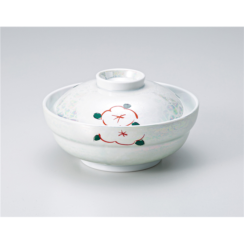 古林陶器 蓋物特選 ラスター赤絵花蓋向 1315930370 1個（ご注文単位1個）【直送品】