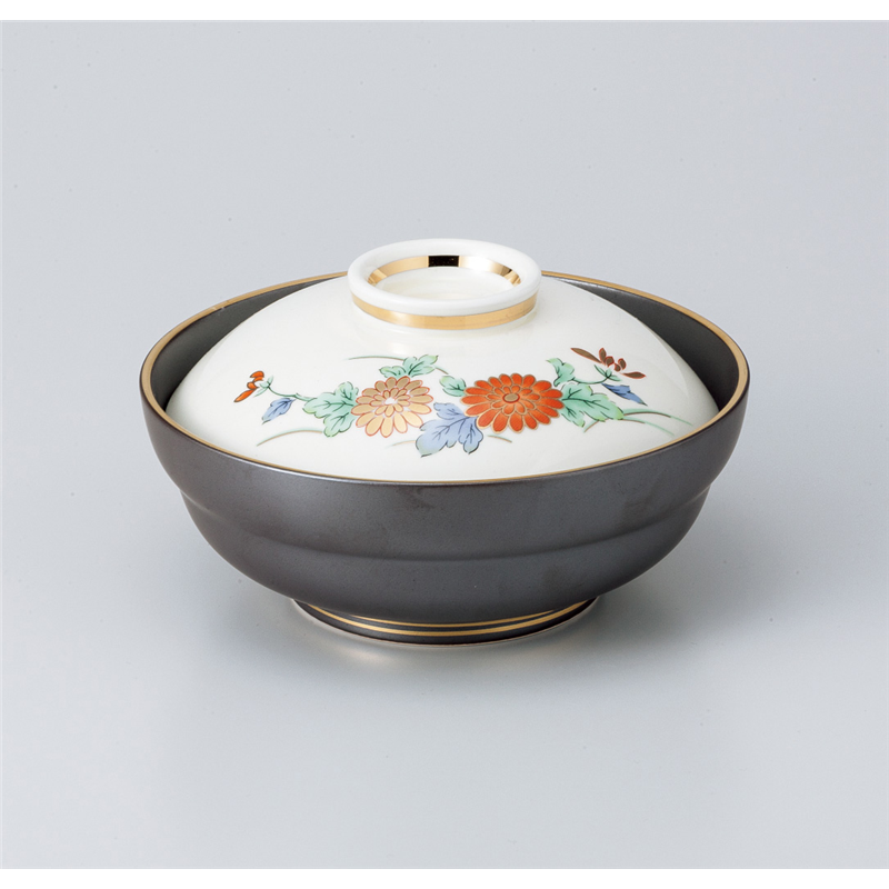 古林陶器 蓋物特選 友禅菊蓋向 815830326 1個（ご注文単位1個）【直送品】