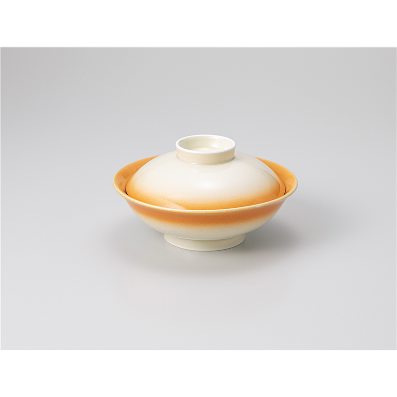 古林陶器 蓋物 黄彩平蓋向 501440371 1個（ご注文単位1個）【直送品】