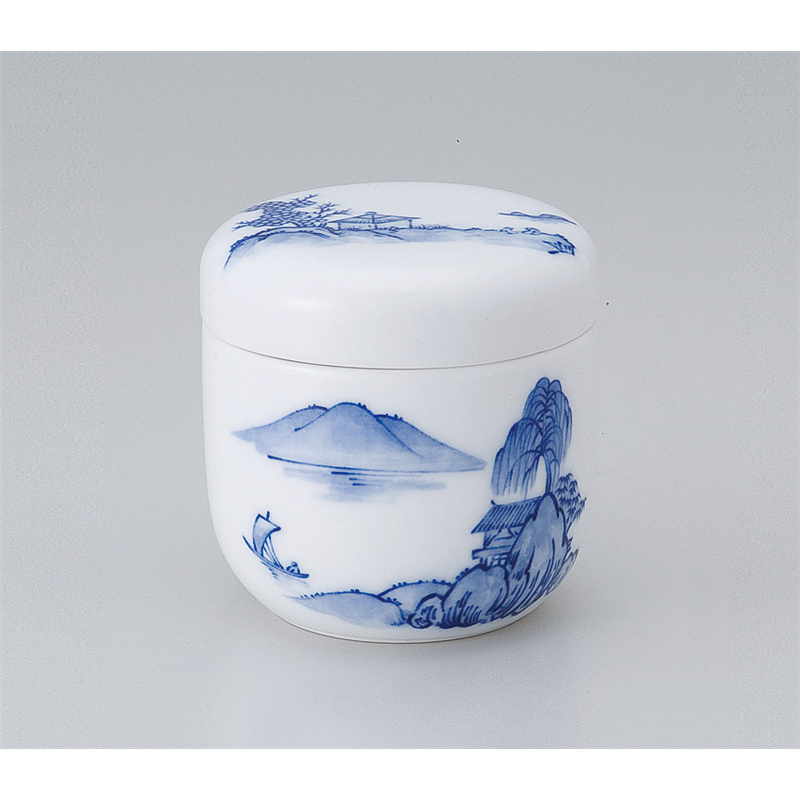 古林陶器 蒸椀 山水夏目型むし碗 515720571 1個（ご注文単位1個）【直送品】
