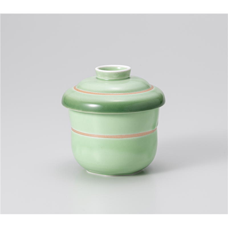古林陶器 蒸椀 緑彩茶筋むし碗 515910271 1個（ご注文単位1個）【直送品】
