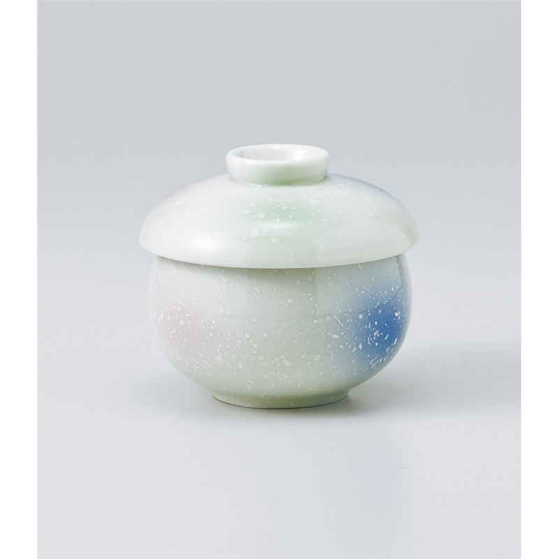 古林陶器 蒸椀 腰丸形蒸碗(中)三色吹(117-09) 917750551 1個（ご注文単位1個）【直送品】
