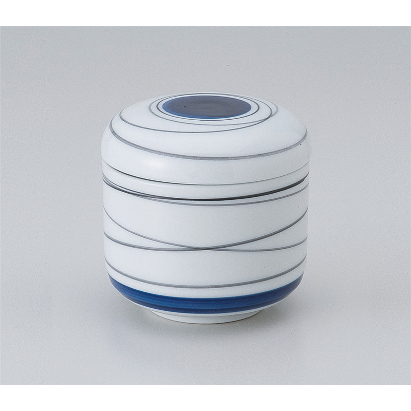 古林陶器 蒸椀 ルリうず丸型むし碗 515730615 1個（ご注文単位1個）【直送品】