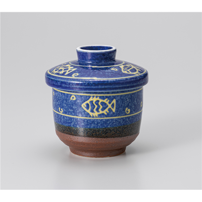 古林陶器 蒸椀 ゴス魚帯 むし碗 1217550151 1個（ご注文単位1個）【直送品】