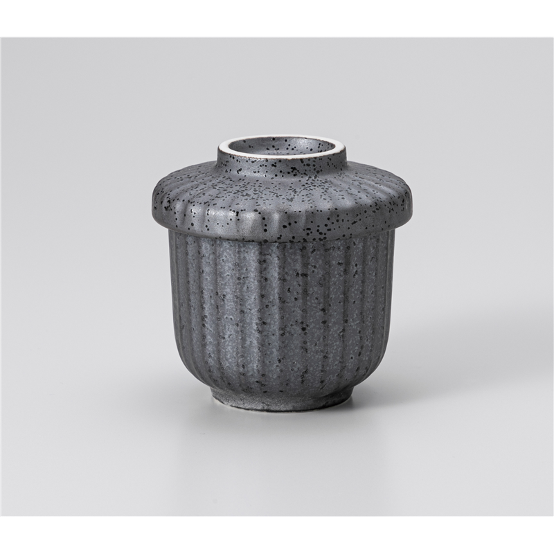 古林陶器 蒸椀 鉄結晶彫十草小むし碗 1217950147 1個（ご注文単位1個）【直送品】