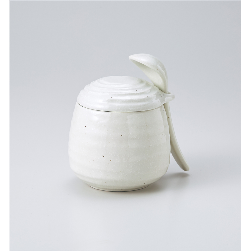 古林陶器 蒸椀 粉引スプーン付 むし碗 1217420451 1個（ご注文単位1個）【直送品】