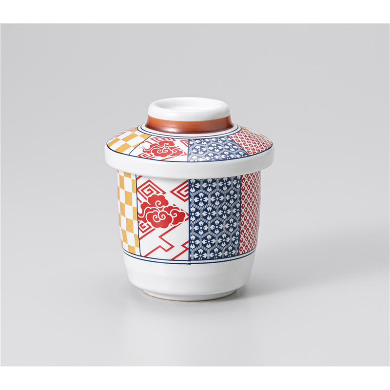 古林陶器 蒸椀 いろどり錦ミニむし碗 1217810125 1個（ご注文単位1個）【直送品】