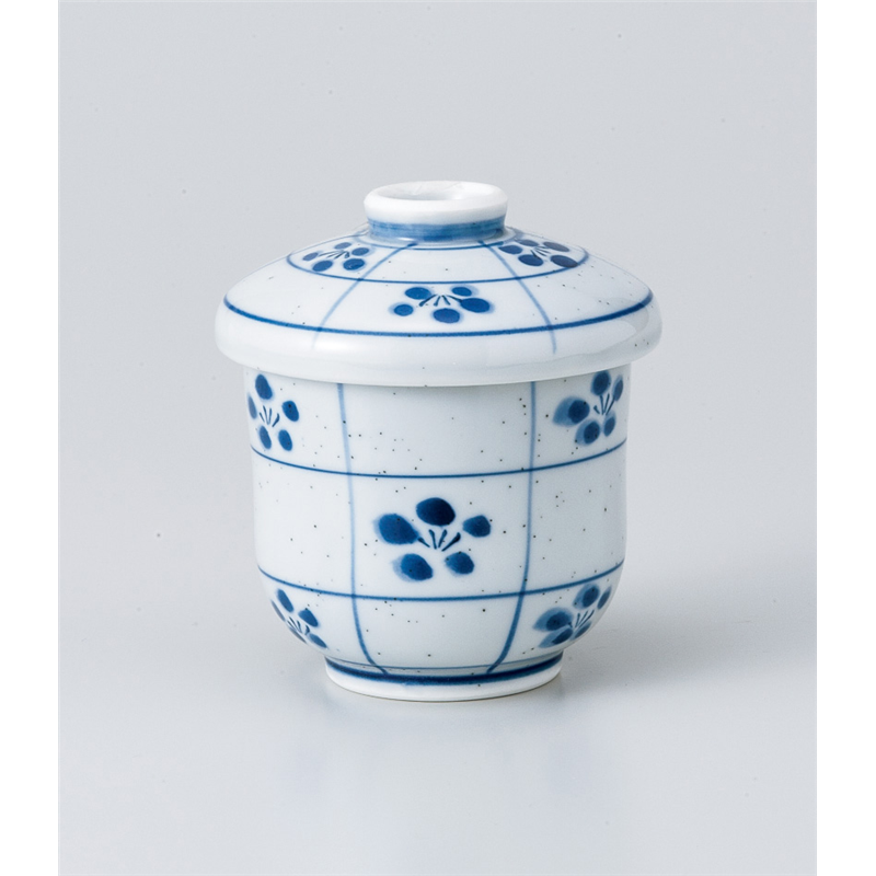 古林陶器 蒸椀 梨地市松梅むし碗 816620578 1個（ご注文単位1個）【直送品】