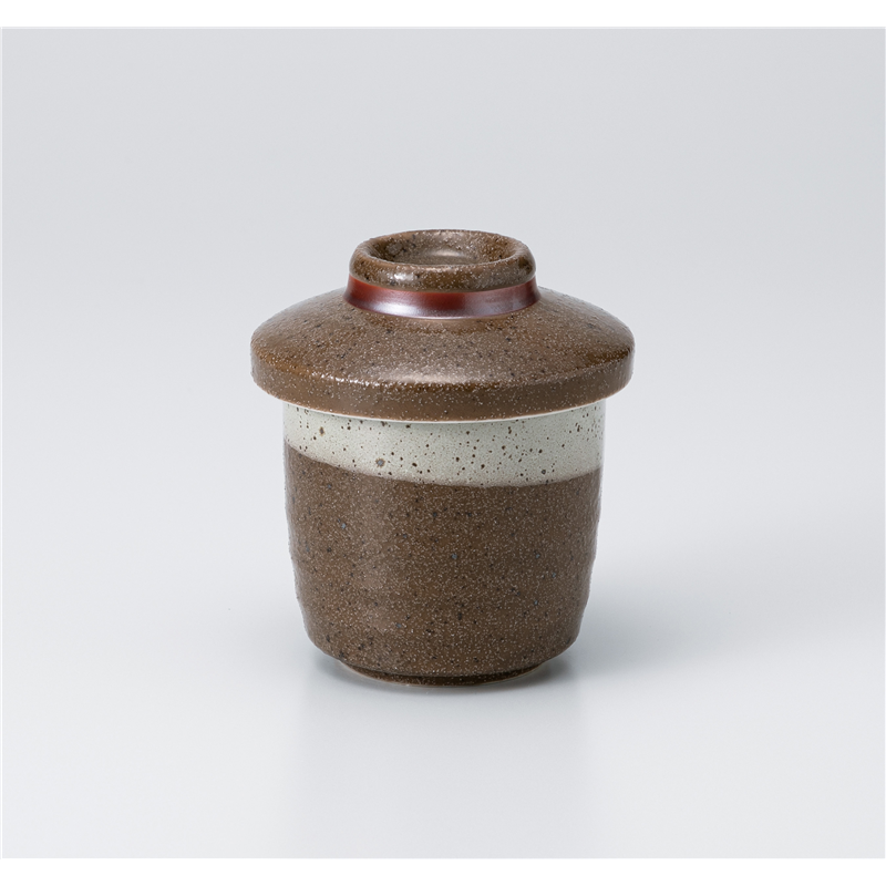 古林陶器 蒸椀 渕白ブラウンミニむし碗 1117750425 1個（ご注文単位1個）【直送品】