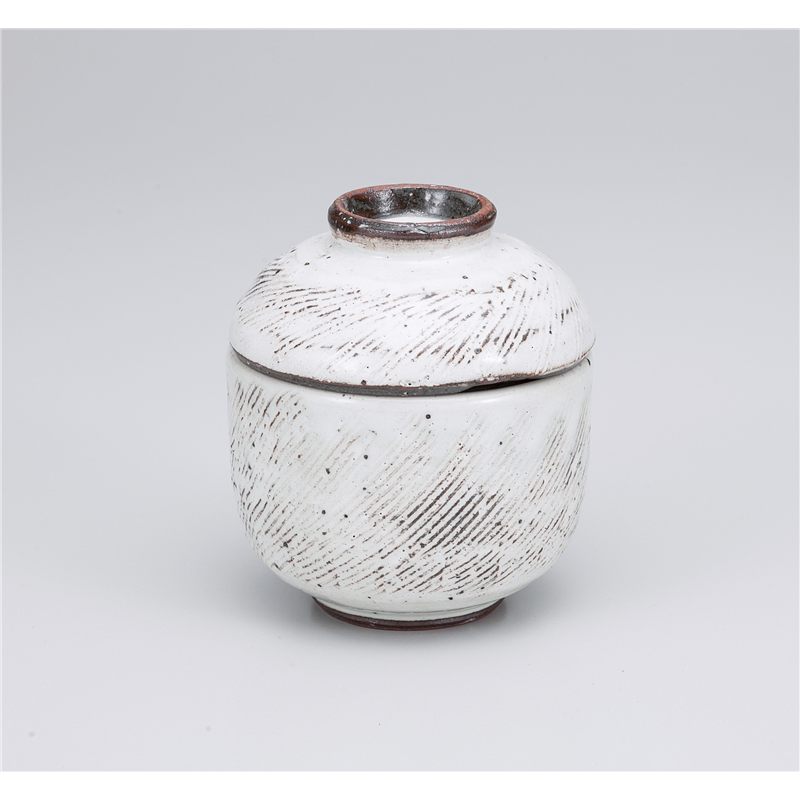 古林陶器 蒸椀 粉引くし目小むし碗 1017810407 1個（ご注文単位1個）【直送品】