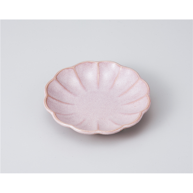 古林陶器 小皿 ピンクうのふ布目菊型小皿 1018950551 1個（ご注文単位1個）【直送品】