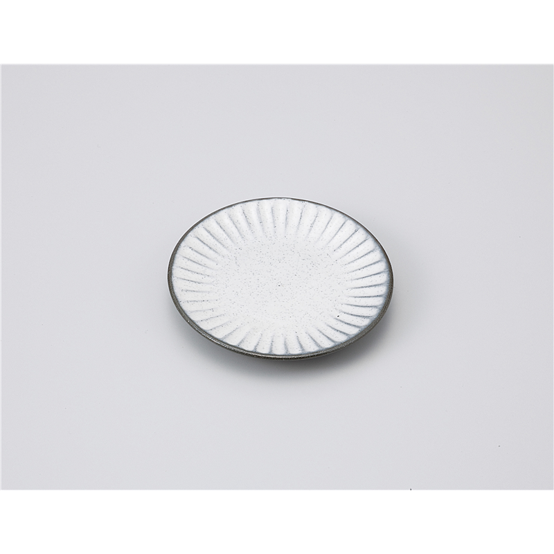 古林陶器 小皿 炭化土しのぎ小皿(ホワイト) 1118220205 1個（ご注文単位1個）【直送品】