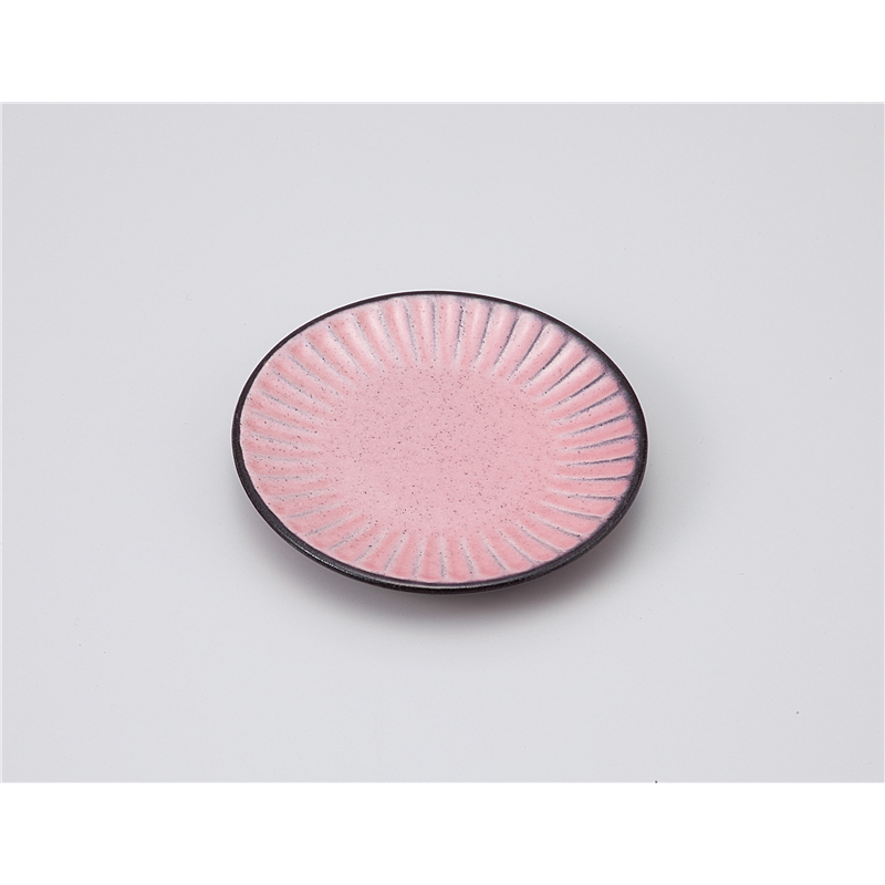 古林陶器 小皿 炭化土しのぎ小皿(ピンク) 1118220505 1個（ご注文単位1個）【直送品】