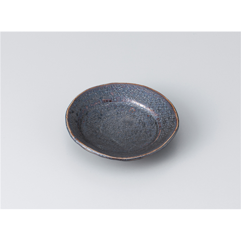 古林陶器 小皿 黒マット 変形小皿 1317130531 1個（ご注文単位1個）【直送品】