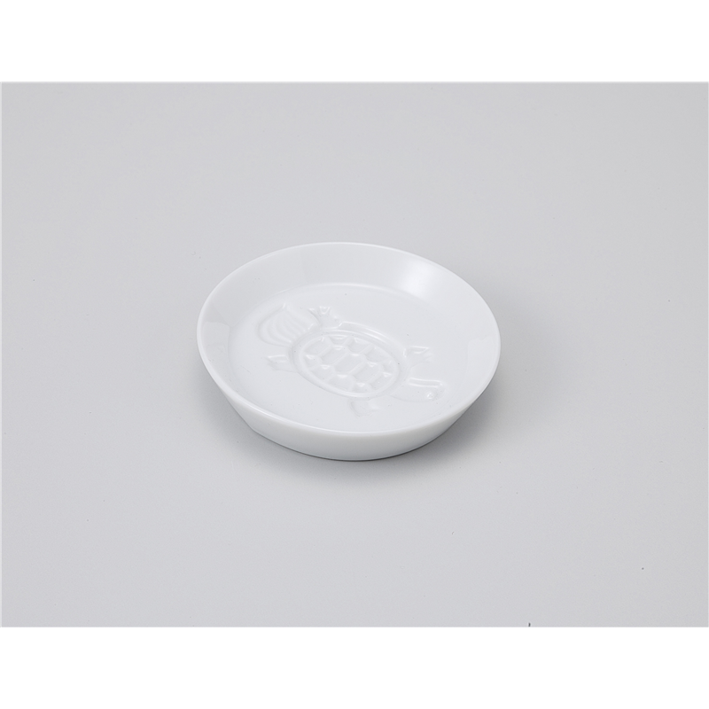 古林陶器 小皿 白磁 丸小皿 亀 1118250626 1個（ご注文単位1個）【直送品】