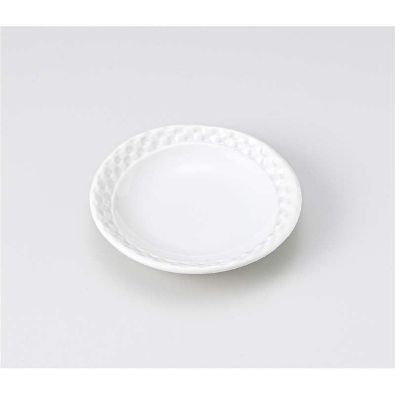 古林陶器 小皿 10cm市松小皿 白 1218560225 1個（ご注文単位1個）【直送品】