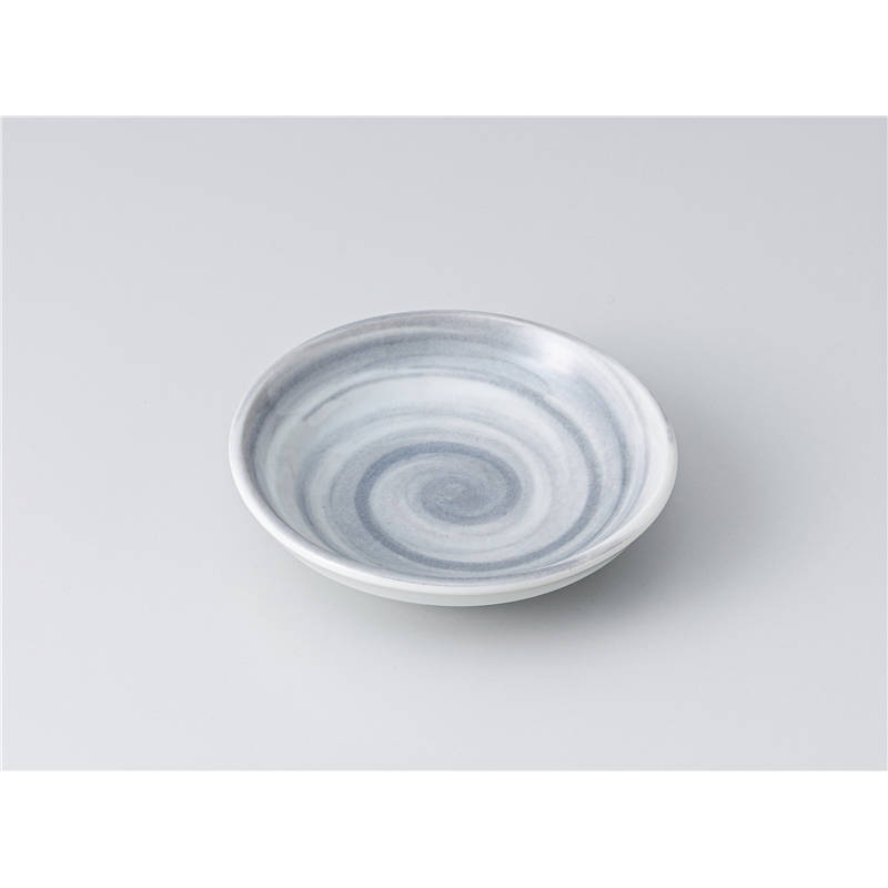 古林陶器 小皿 グレー渦9.5cm皿 1317260125 1個（ご注文単位1個）【直送品】
