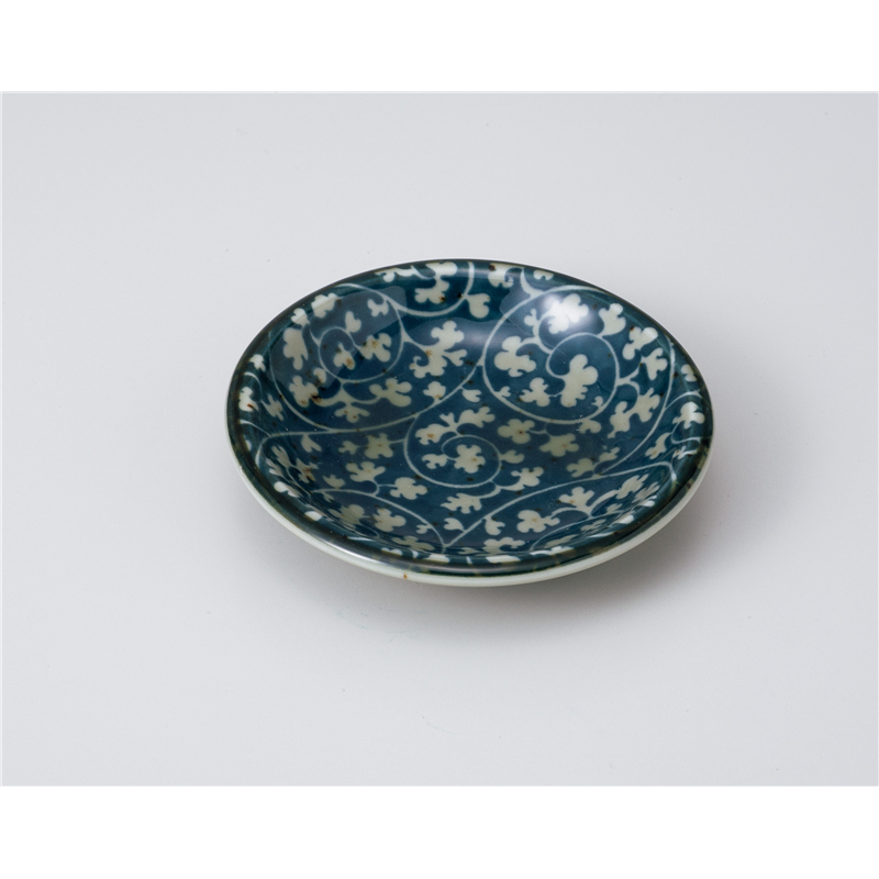 古林陶器 小皿 益子唐草玉渕3.0皿 1019140547 1個（ご注文単位1個）【直送品】