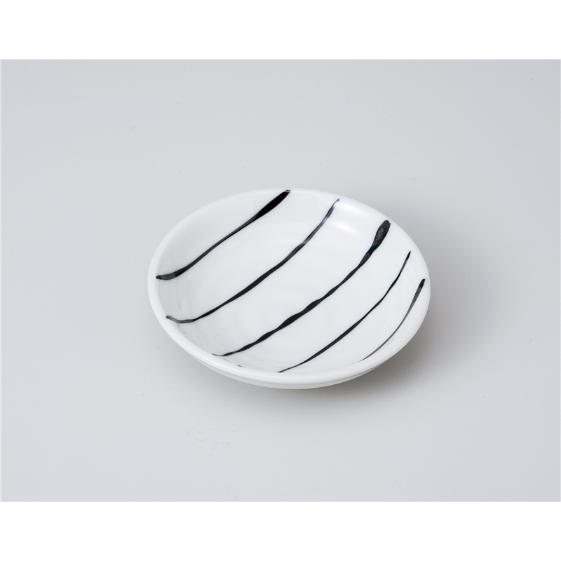 古林陶器 小皿 彩十草黒3.0皿 1019330435 1個（ご注文単位1個）【直送品】