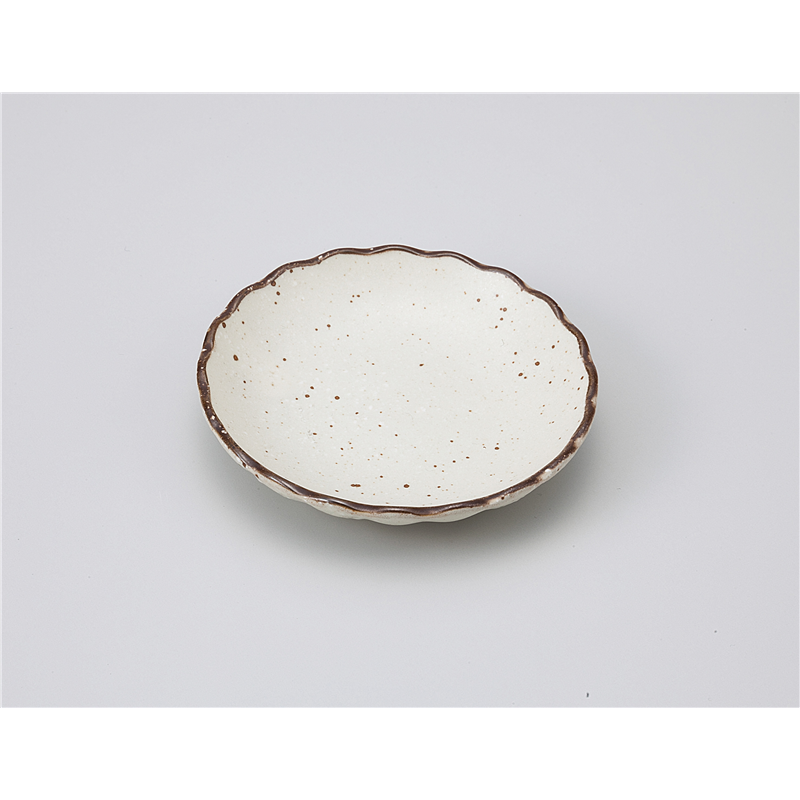 古林陶器 小皿 白化粧 菊形3.0小皿 1118330560 1個（ご注文単位1個）【直送品】