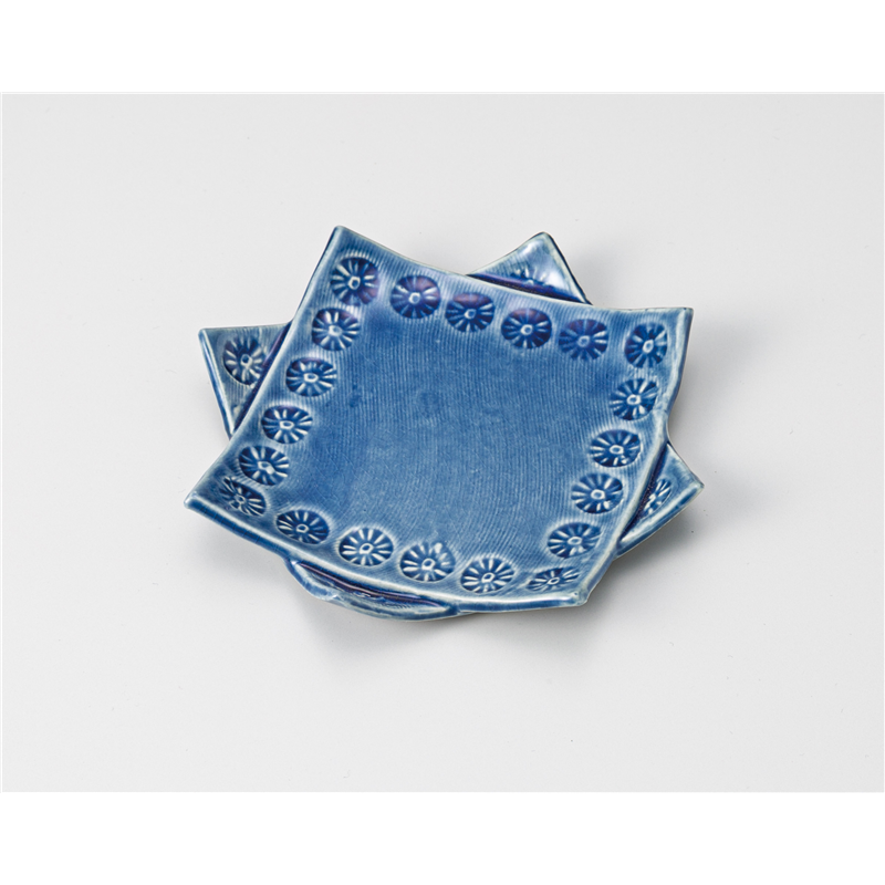 古林陶器 小皿 印花 重ね小皿ブルー 1218810378 1個（ご注文単位1個）【直送品】