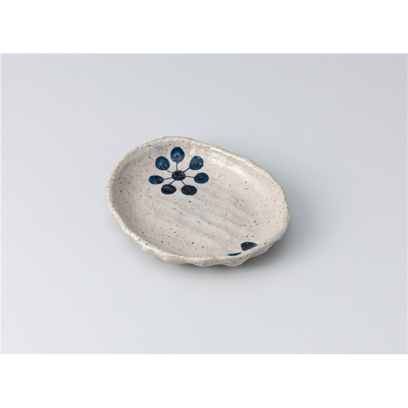 古林陶器 小皿 藍染変型皿 1317610578 1個（ご注文単位1個）【直送品】