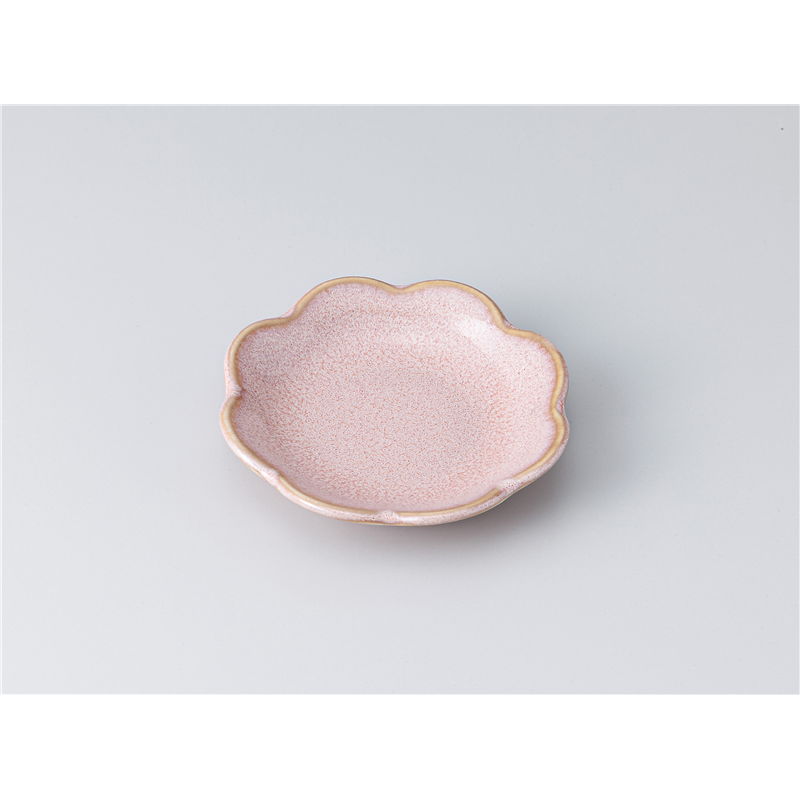 古林陶器 小皿 ピンクうのふ 花型プレート10c 1317620131 1個（ご注文単位1個）【直送品】