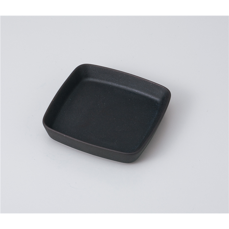 古林陶器 小皿 七色小皿(四角深/黒) 1019430463 1個（ご注文単位1個）【直送品】