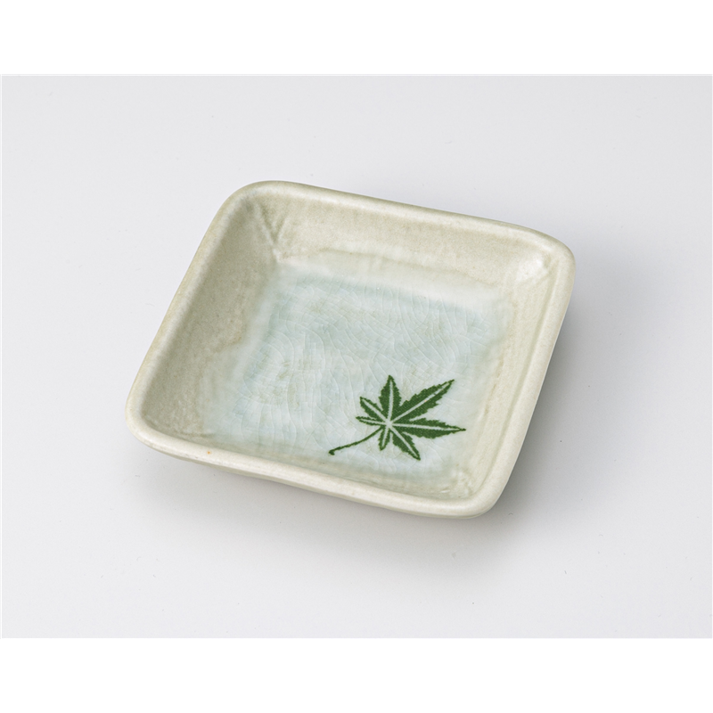 古林陶器 小皿 ビードロ紅葉正角漬物皿 542601774 1個（ご注文単位1個）【直送品】