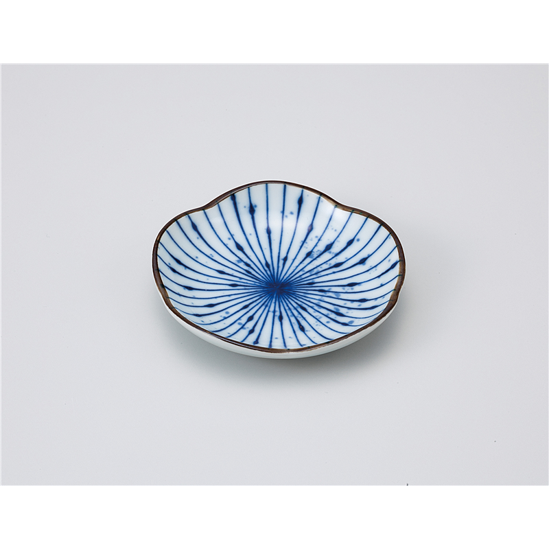 古林陶器 小皿 吹墨十草梅形3.0皿 1118450135 1個（ご注文単位1個）【直送品】