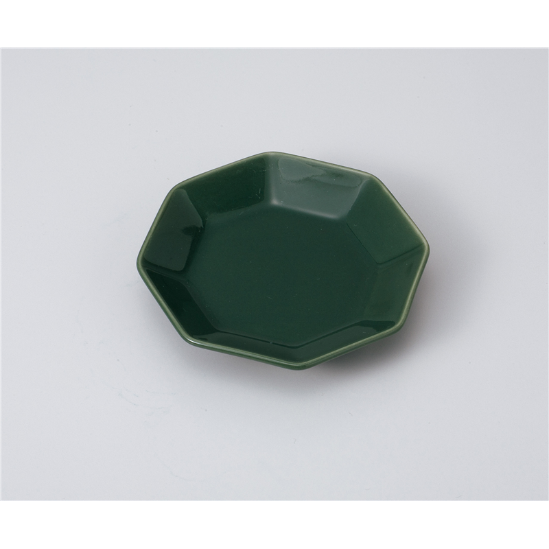 古林陶器 小皿 七色小皿(八角/緑) 1019530363 1個（ご注文単位1個）【直送品】