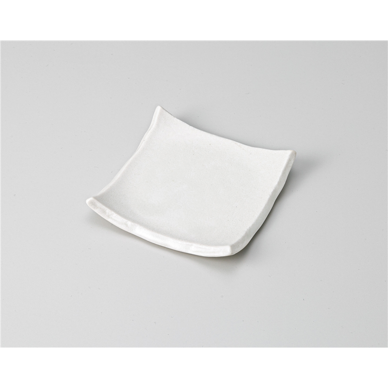 古林陶器 小皿 白マットちぎり四方上9cm角小皿 1218930126 1個（ご注文単位1個）【直送品】