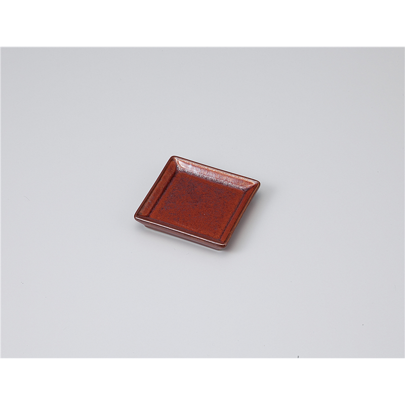古林陶器 小皿 朱赤角小皿 1118940131 1個（ご注文単位1個）【直送品】