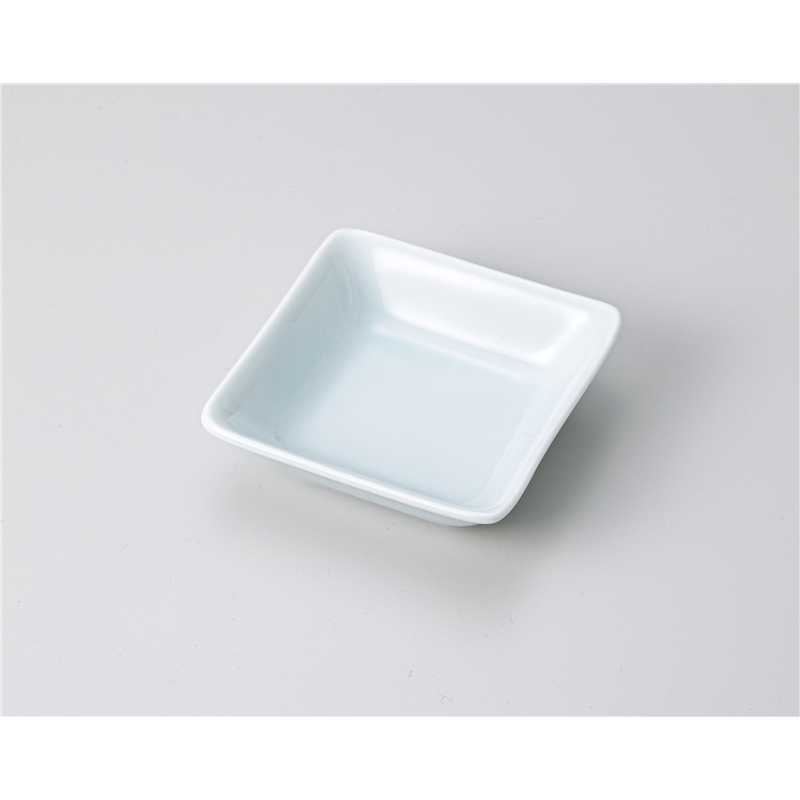 古林陶器 小皿 スワン角小皿 青磁 1218950179 1個（ご注文単位1個）【直送品】