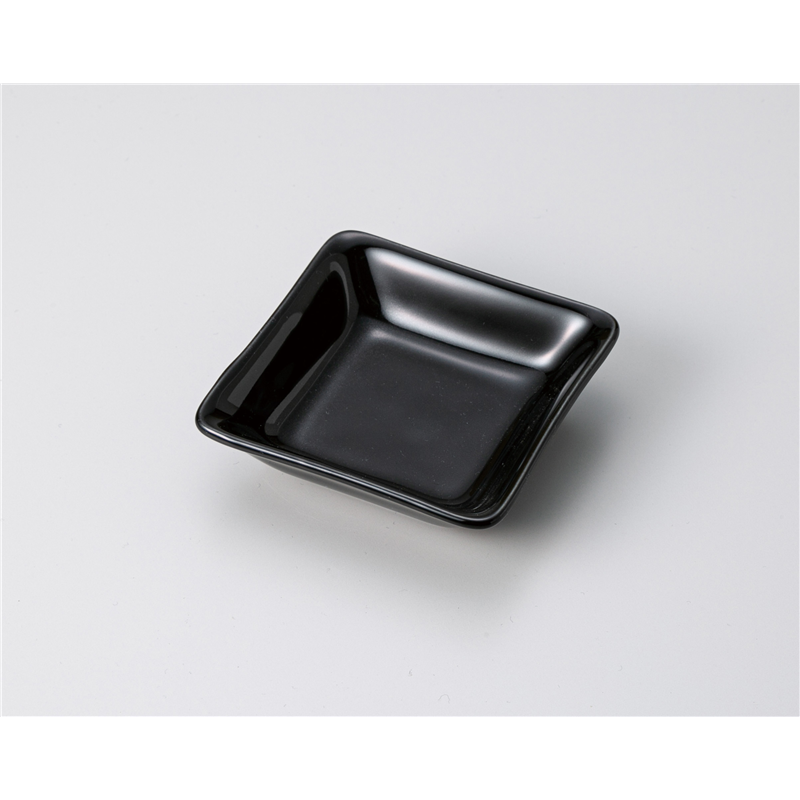 古林陶器 小皿 スワン角小皿 黒 1218950279 1個（ご注文単位1個）【直送品】