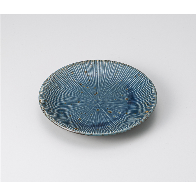 古林陶器 和皿(丸) 紺ねず千段4.5皿 1219040408 1個（ご注文単位1個）【直送品】