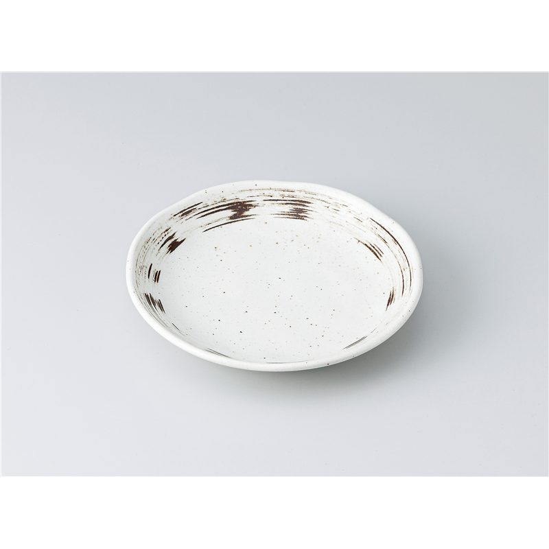 古林陶器 和皿(丸) 刷毛粉引布目4.0皿 1317850535 1個（ご注文単位1個）【直送品】